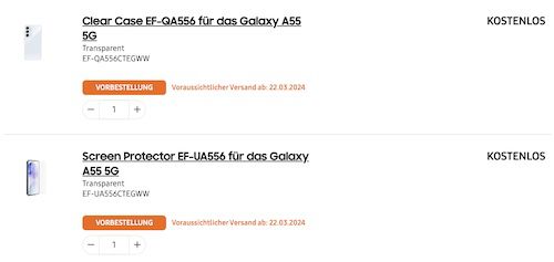 Samsung Galaxy A55 mit 256GB ab 455€ (statt 529€) + gratis Cover & Glas