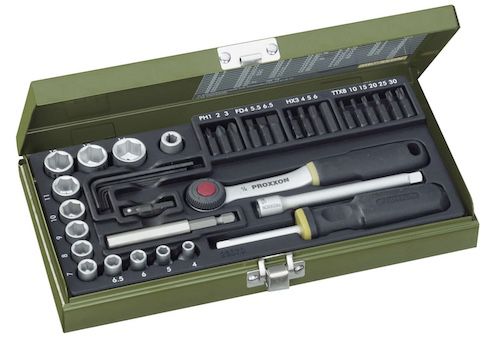 Proxxon Steckschlüssel  und Schraubersatz mit 6,3mm (1/4) Antrieb für 31€ (statt 36€)