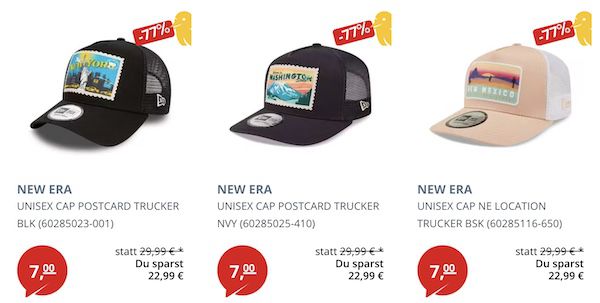 New Era Trucker Caps ab je 7€   z.B. Half Time Crew (statt 20€)