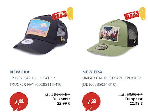 New Era Trucker Caps ab je 7€   z.B. Half Time Crew (statt 20€)
