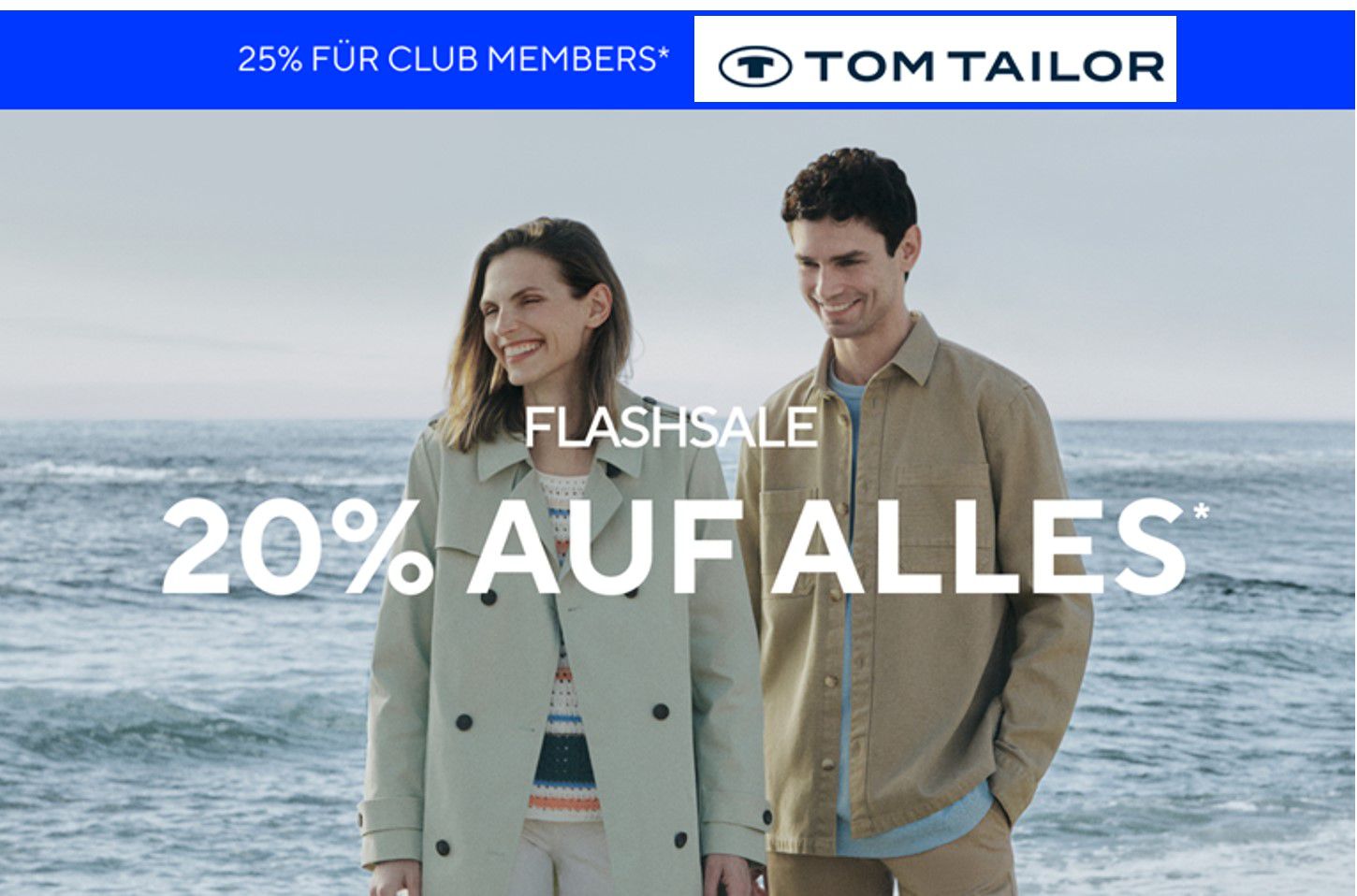 Tom Tailor Flash Sale bis 50% + 20% Extra Rabatt   Member 25% bis Mitternacht