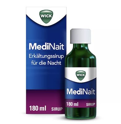 3x 180 ml WICK MediNait Erkältungssirup für die Nacht für 20,46€ (statt 32€)