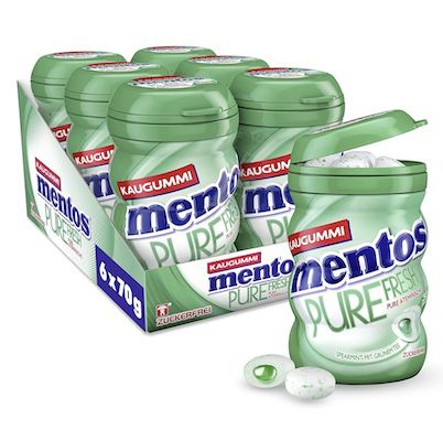 6er Pack Mentos Kaugummi Pure Fresh Spearmint für 9,93€ (statt 15€)