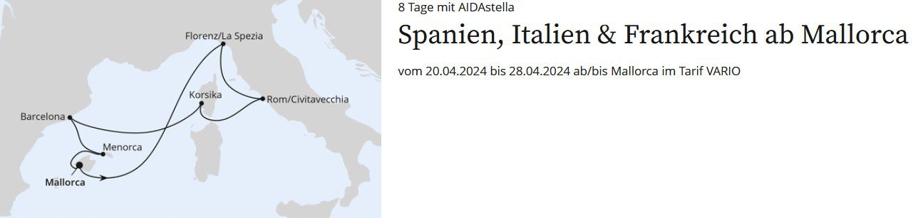 AIDA Last Minute   z.B. 5 Tage Schweden & Dänemark mit AIDAmar ab 499€ p.P.