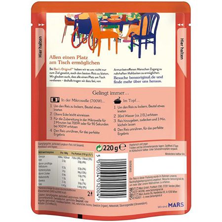 6er Pack Bens Original Express Reis Sweet Chilli, je 220g ab 8€ (statt 14€)