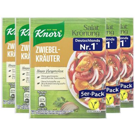 15er Pack Knorr Salatkrönung Zwiebel-Kräuter, 15 x 5er Pack ab 17,09€ (statt 22€)