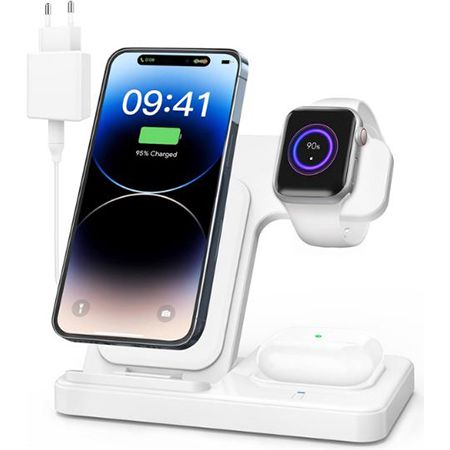 Vesstt Wireless 3 in 1 Apple Ladestation für 11,99€ (statt 30€)