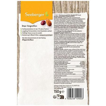 5er Pack Seeberger Mandel Cranberry Mix ab 11,87€ (statt 19€)