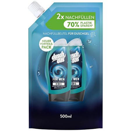 Duschdas 3 in 1 For Men Duschgel Nachfüllpack, 500ml ab 2€