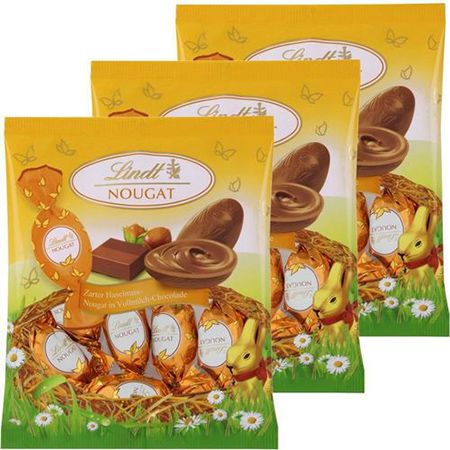 3 x 90g Lindt Schokolade Nougat Eier für 8,69€ (statt 11€)