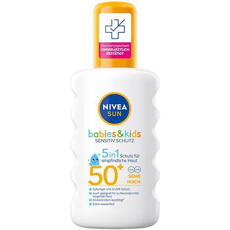 ☀️ Nivea SUN Babies & Kids Sensitiv Sonnenspray, LSF 50+ ab 7€ (statt 10€)