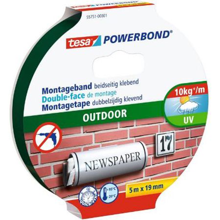tesa Powerbond Outdoor Montageband, 5m x 19mm für 11,95€ (statt 16€)