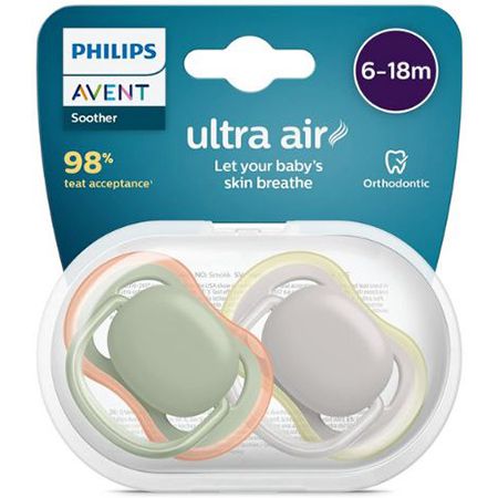 2er Pack Philips Avent Ultra Air Schnuller, BPA frei für 3,78€ (statt 7€)