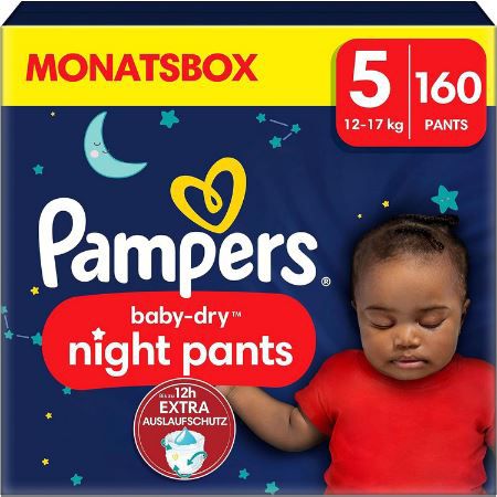 160er Pack Pampers Night Windeln Pants Größe 5 ab 47,05€ (statt 58€)