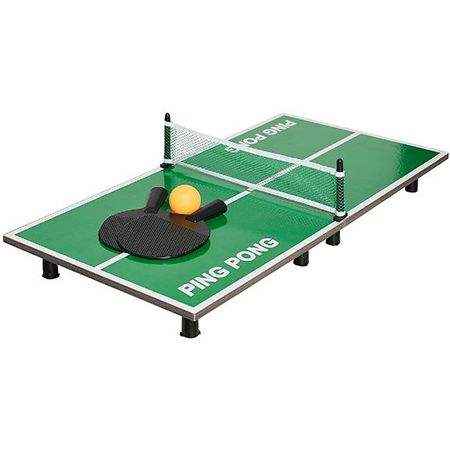 Ping Pong Mini Tischtennisplatte mit Schlägern & Netz für 11,85€