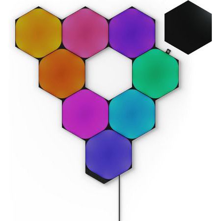 Nanoleaf Shapes Ultra Black Hexagon Starter Kit, 9 Paneele für 141,99€ (statt 172€)