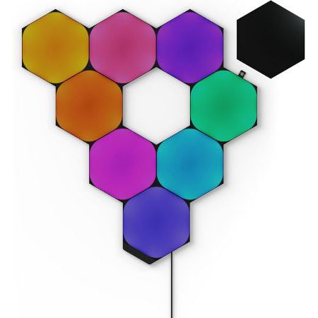 Nanoleaf Shapes Ultra Black Hexagon Starter Kit, 9 Paneele für 134,99€ (statt 161€)