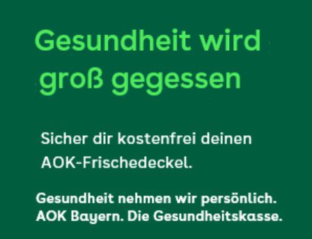 Lokal: Gratis Frischedeckel bei der AOK Bayern