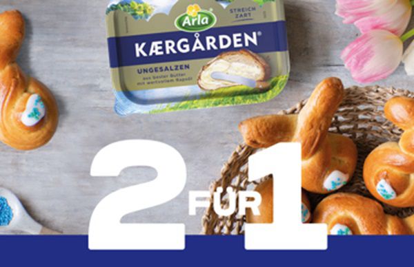 2 für 1 Aktion bei Arla Kærgården®