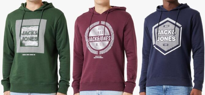 JACK & JONES Jjstein Kapuzenpullover in 4 Farben ab 10,31€ (statt 19€)