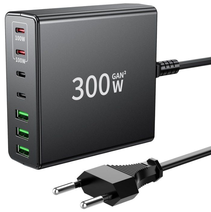 FINIBO USB C 300W Ladegerät mit 7 Ports für 29,99€ (statt 50€)