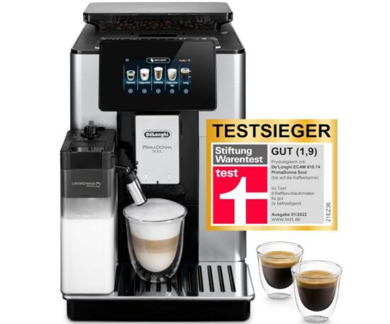 Testsieger: DeLonghi PrimaDonna Soul Perfetto ECAM für 999€ (statt 1.100€)