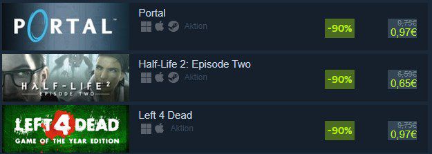 Valve Complete Pack mit 18 Games   CS:S, Portal, Half Life usw. für 10,96€ (statt 15€)