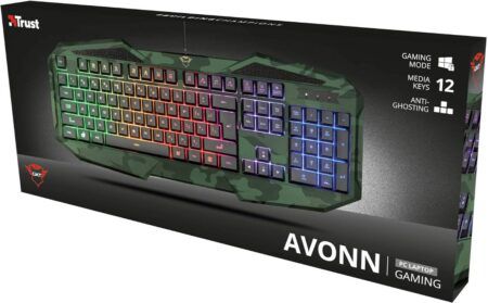 Trust GXT 830 RW Avonn Gaming Tastatur mit RGB für 14,99€ (statt 19€)