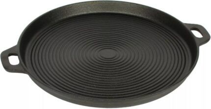 ELFUEGO Grillpfanne aus Gusseisen   Schwarz, Ø 34 cm ab 23,99€ (statt 28€)