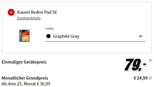 Xiaomi 13T Pro + Redmi Pad SE für 79€ + Vodafone Flat 20GB für 24,99€ mtl.