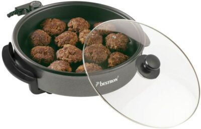 Bestron Elektrische Partypfanne   Ø40cm mit Glasdeckel für 29,99€ (statt 49€)