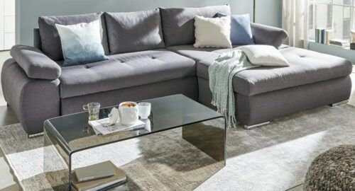 smart Ecksofa Ibby in Grau mit 294cm Breite ab 699€ (statt 879€)