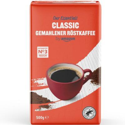 Our Essentials by Amazon Classic Gemahlener Röstkaffee 4 x 500g ab 11,61€ (statt 18€)