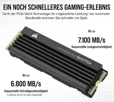 Corsair MP600 PRO LPX M.2 PCIe x4 NVMe SSD mit 2TB für 149,99€ (statt 176€)