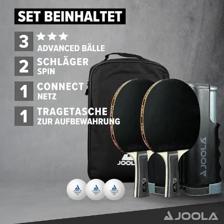 JOOLA Spin Tischtennis Set inkl. Bälle & Netz für 28,63€ (statt 36€)