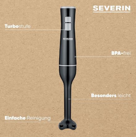 Severin SM 3770 Stabmixer mit Turbostufe, 170W für 16,99€ (statt 20€)