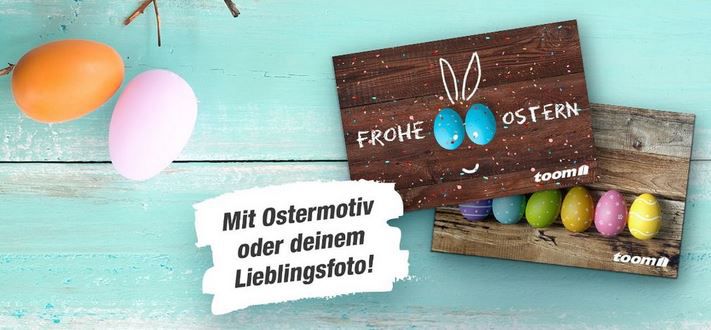 🐰🥚 toom: Oster Gutschein Aktion   50€ Gutschein kaufen, 10€ geschenkt