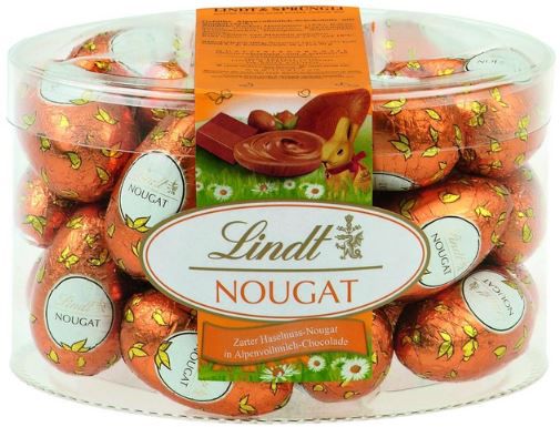 Lindt Nougat Eier mit Haselnuss Nougat, 450g, ca. 25 Eier ab 14€ (statt 18€)