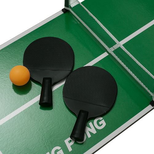 Ping Pong Mini Tischtennisplatte mit Schlägern & Netz für 12,83€ (statt 31€)