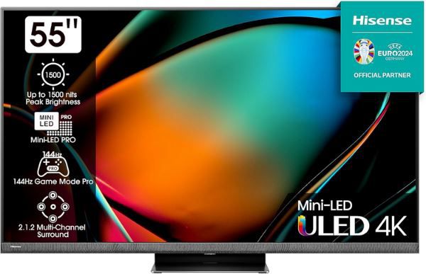 Hisense 55U8KQ 4K UHD Mini LED Smart TV mit 120Hz für 799€ (statt 948€)