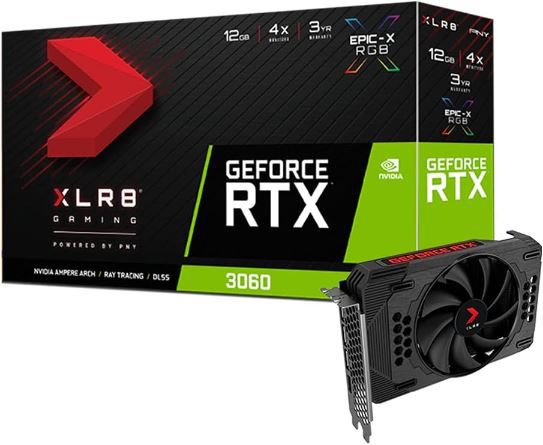 PNY GeForce RTX 3060 12GB XLR8 Revel Epic X RGB Grafikkarte für 392,30€ (statt 462€)