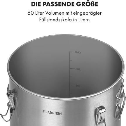 Klarstein Gärkeller Bierbrauanlage mit Thermometer, 60L für 199,49€ (statt 319€)