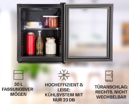Klarstein Mini Kühlschrank mit Glastür, 32L für 93,74€ (statt 125€)