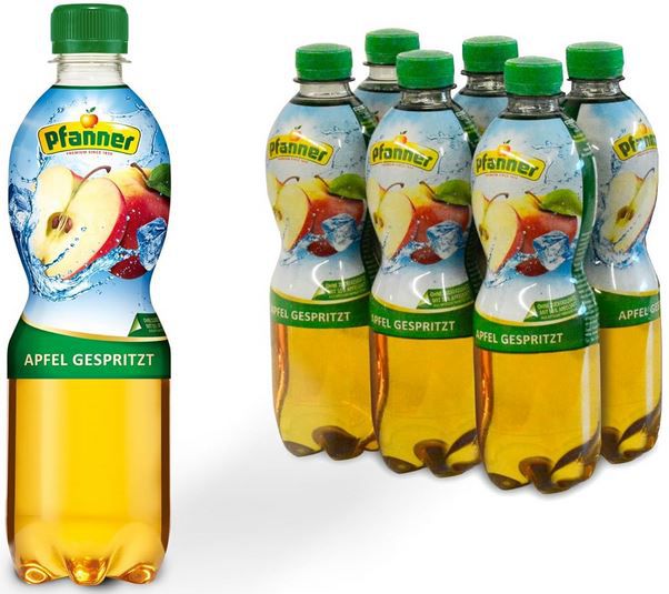 12 x 0,5L Pfanner Apfelschorle mit 55% Fruchtgehalt ab 10,38€