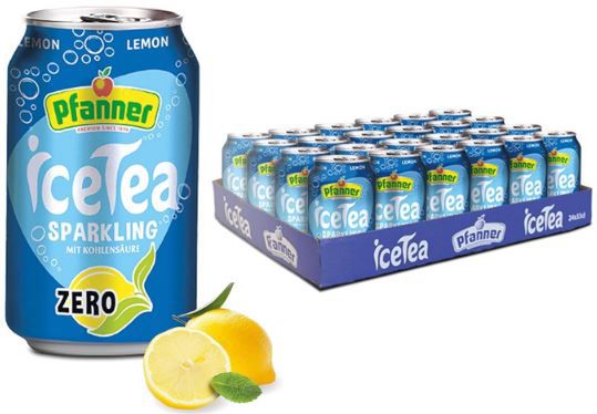 24er Pack Pfanner Eistee Lemon Zero Sparkling Dose ab 13,21€ (statt 19€)