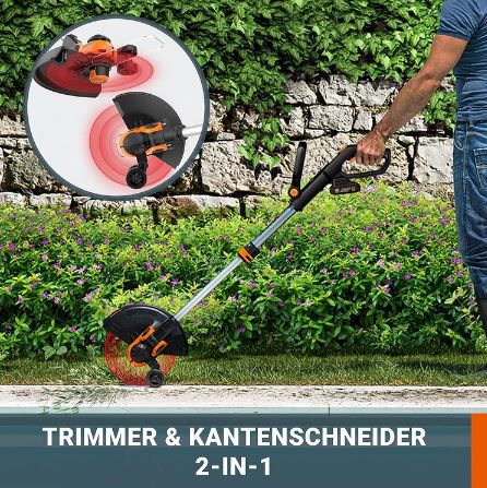 WORX WG163E.1 20V Akku Rasentrimmer inkl. Akku + Ladegerät für 81,36€ (statt 93€)