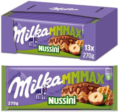 13 x Milka MMMAX Nussini Großtafel, je 270g ab 30,24€ (statt 45€)