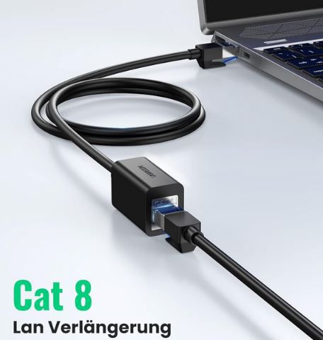 UGREEN Cat 8 RJ45 Lan Kabel Verlängerung, 0,5m für 11,99€ (statt 15€)