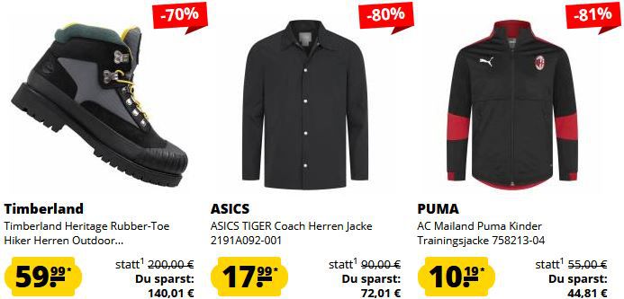 🔥 SportSpar Winterschlussverkauf mit bis zu 85% Rabatt & Preisen ab 2,40€