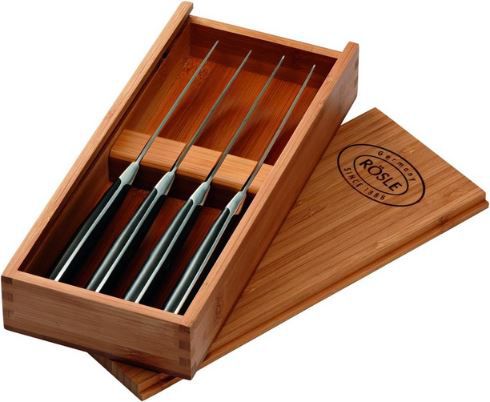 Rösle Steakmesser Set in Holzbox, 4 tlg. für 29,39€ (statt 45€)